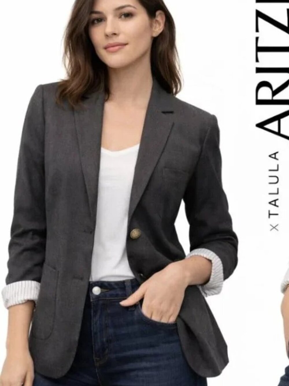 Aritzia Talula Exeter Classic Wool Blend Blazer Size 10 Black